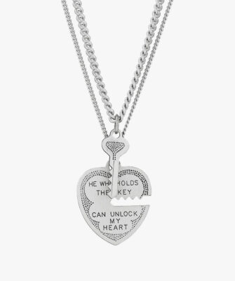Brilliance Fine Jewelry Sterling Silver Breakable Heart Key Pendant