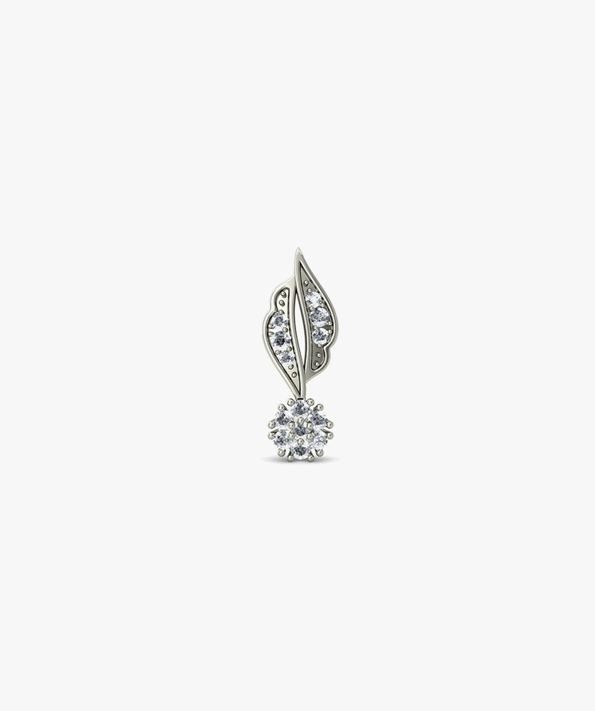 Bluestone White Gold and Diamond Stud Earrings - Image 5