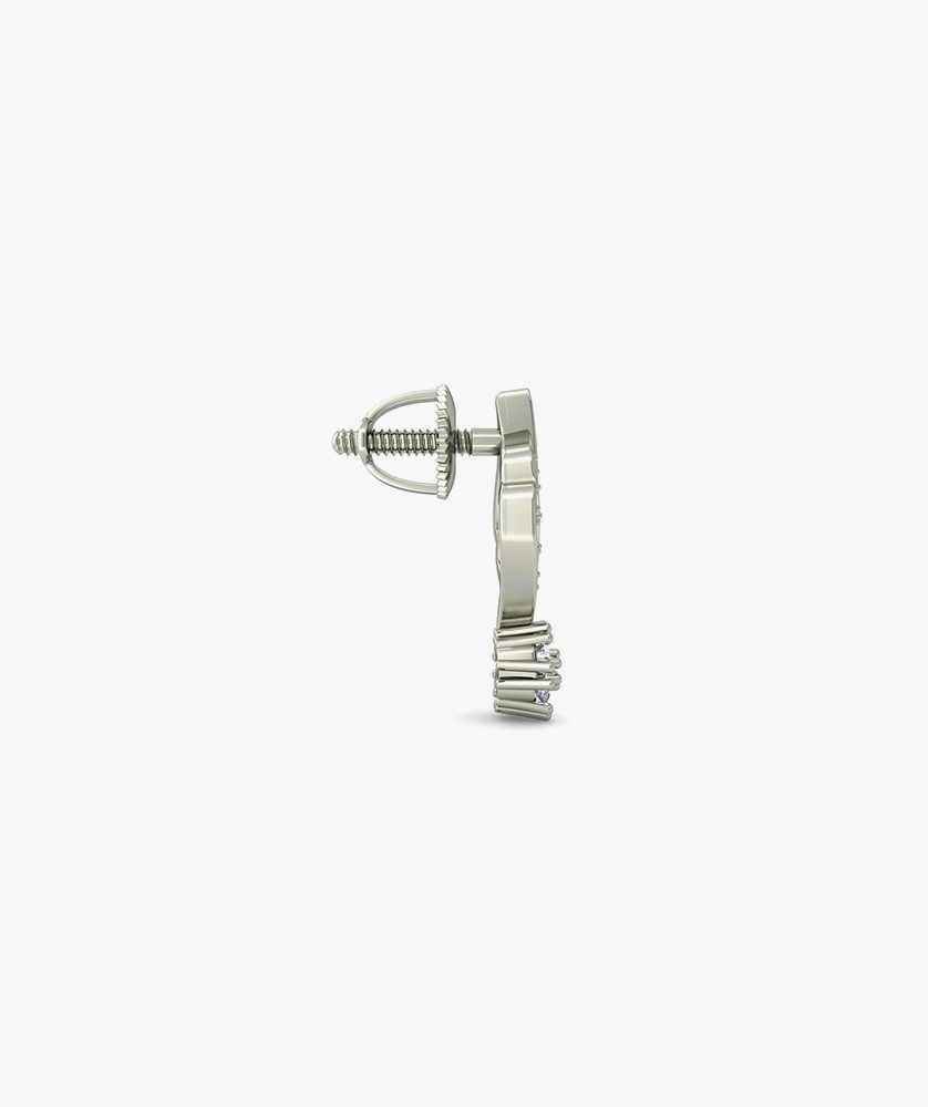 Bluestone White Gold and Diamond Stud Earrings - Image 4