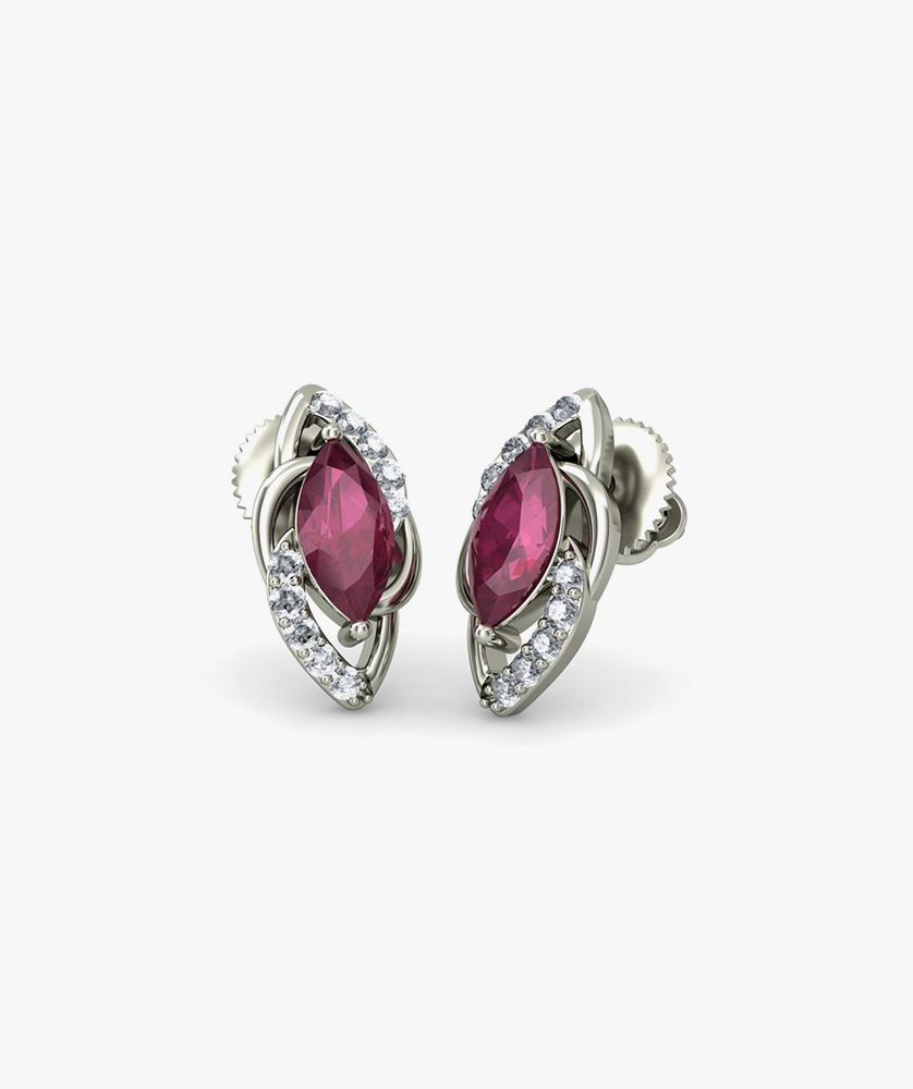 The Rivaan Earrings Yellow Gold 18kt Stud Earring - Image 3